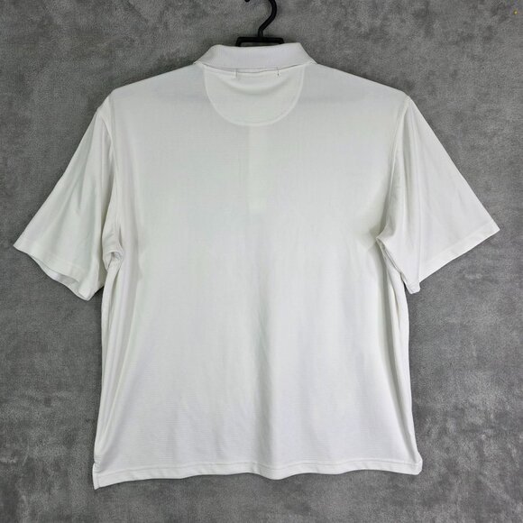 Mens White Chase Edwards Polo Shirt Short Sleeve Microfiber Polyester Size XL - Picture 4 of 7